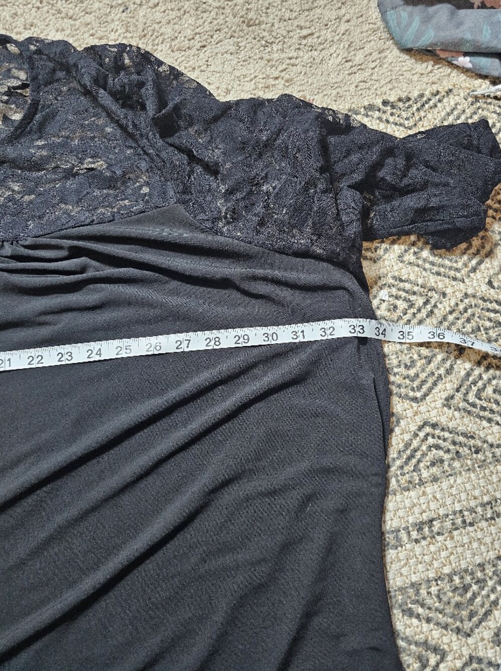 Torrid NWT Lace Lattice Black Shirt Size 6 - Picture 7 of 7